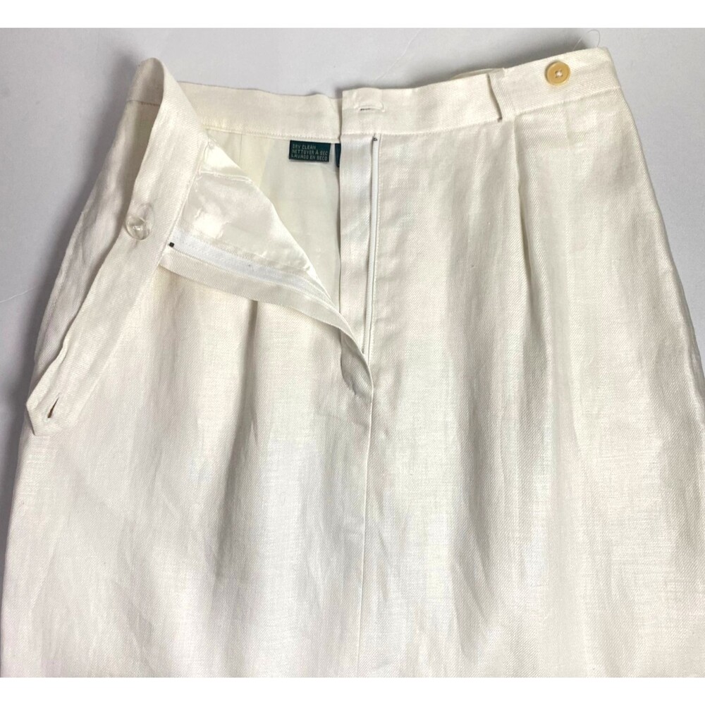 Lauren Ralph Lauren Pencil Skirt Womens Size Petite 6 White Lined NWT Runs Small